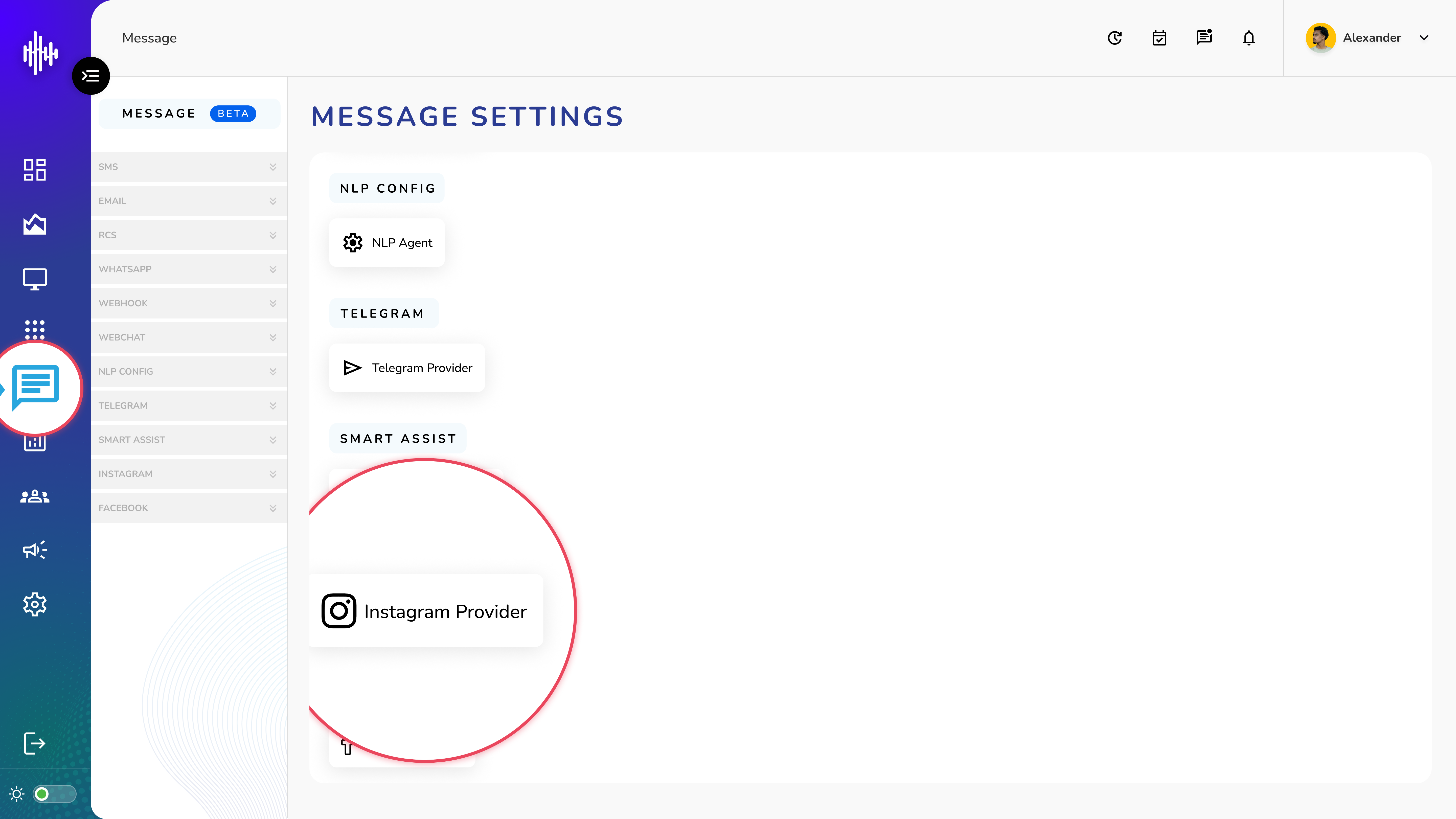 Message-Instagram Provider